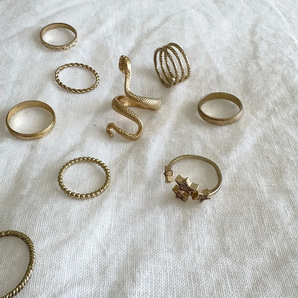 Wild Fable Gold Ring Set